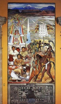 Diego Rivera Werke - die huastec Zivilisation 1950 Kommunismus Diego Rivera
